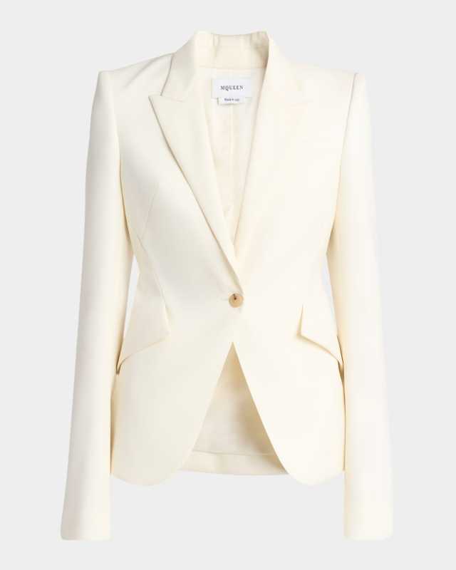 Belted Back Single-Breasted Blazer